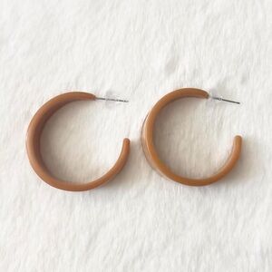 5/$15 🩷 MUST BUNDLE Classic Tan Orange Hoop Earrings - Women Jewelry